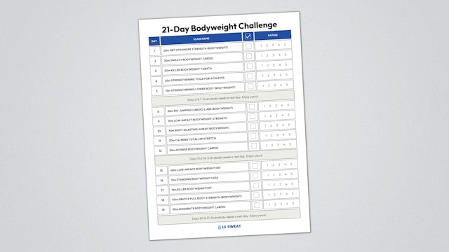 21-DAY BODYWEIGHT CHALLENGE [CALENDAR]