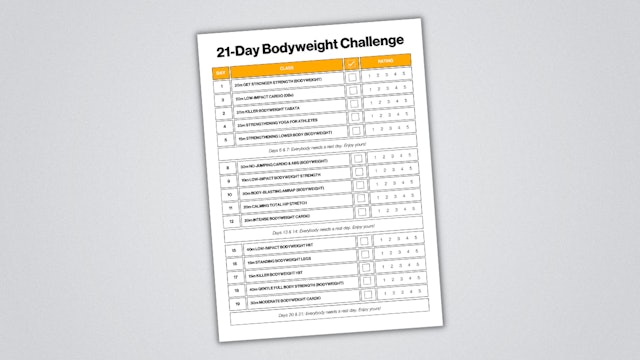 21-DAY BODYWEIGHT CHALLENGE CALENDAR