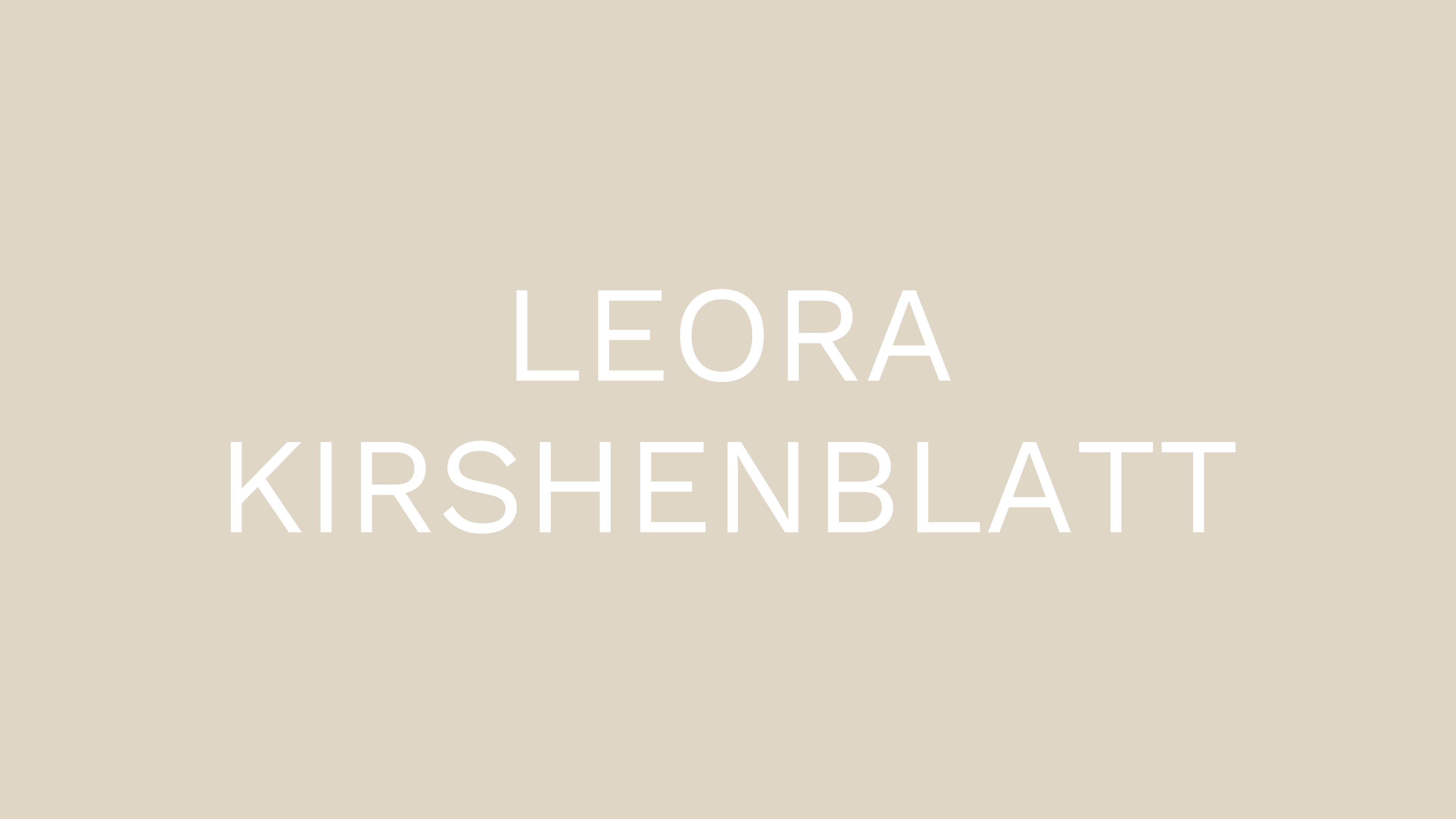 Leora Kirshenblatt
