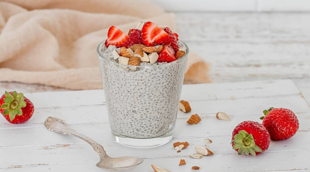 Strawberry & Flax Seed Chia Pudding