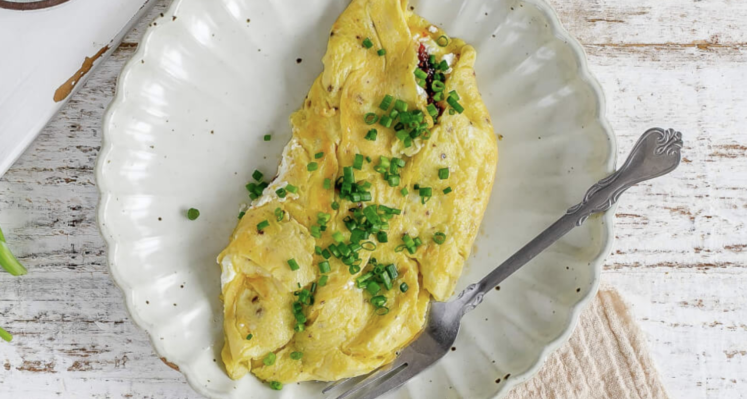 Sun Dried Tomato Goat Cheese Omelette