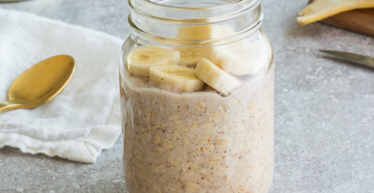 Almond Butter & Banana Overnight Oats