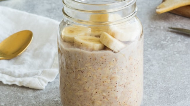Almond Butter & Banana Overnight Oats