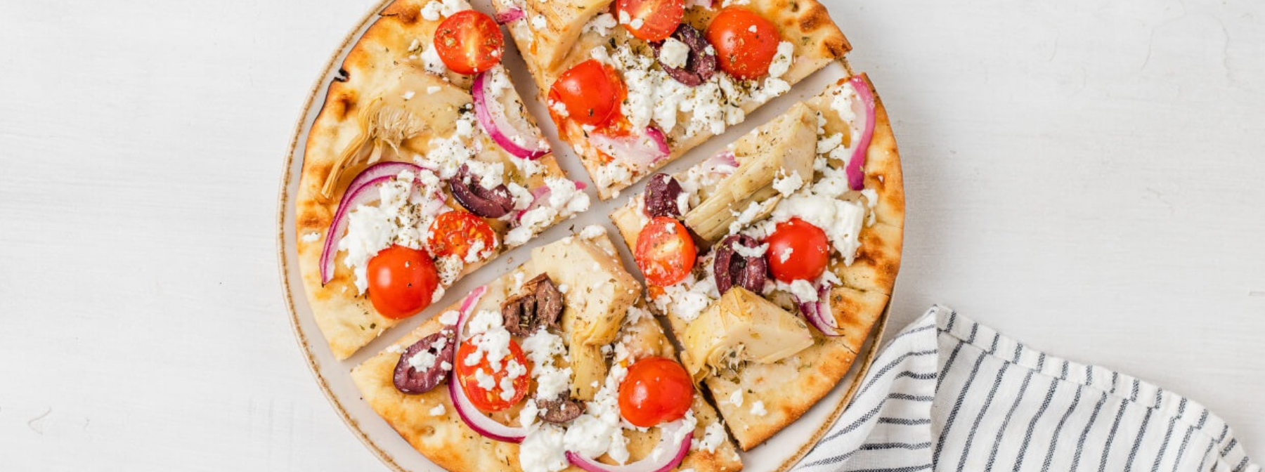 Grilled Mediterranean Pita Pizza
