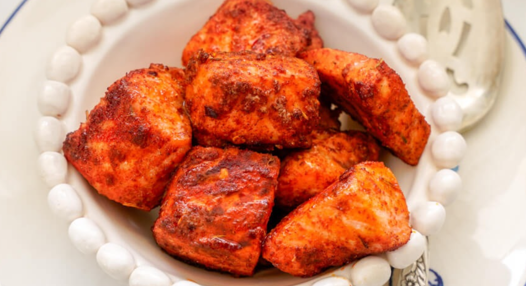 Air Fryer Blackened Salmon Bites
