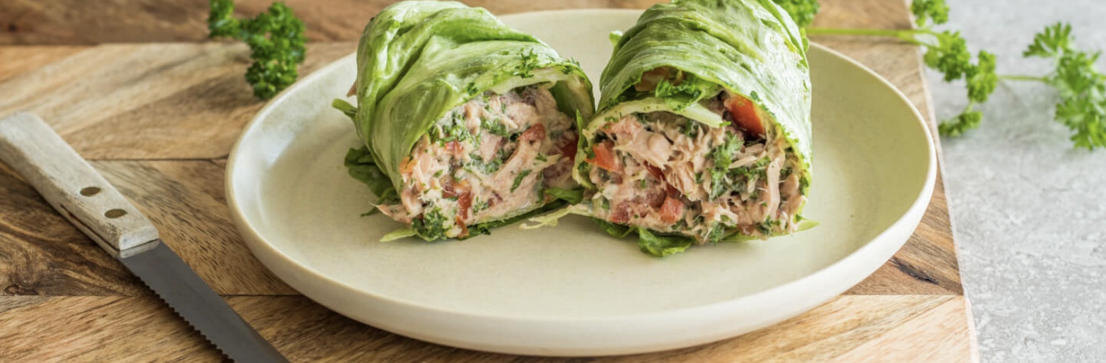 Tuna & Tomato Yogurt Lettuce Wrap