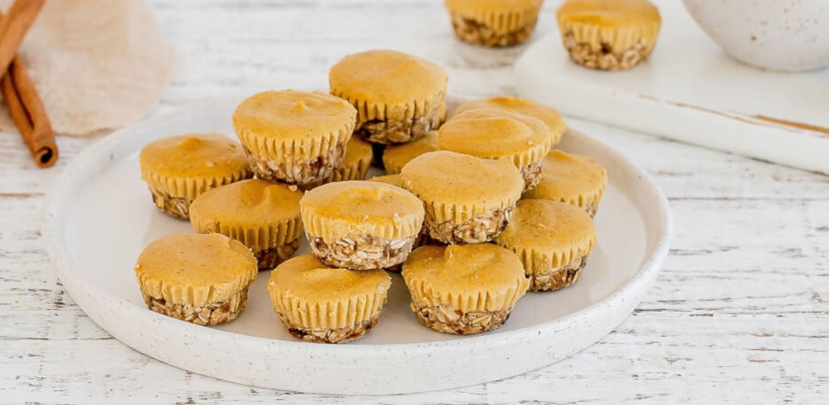 Mini Raw Pumpkin Cheesecakes