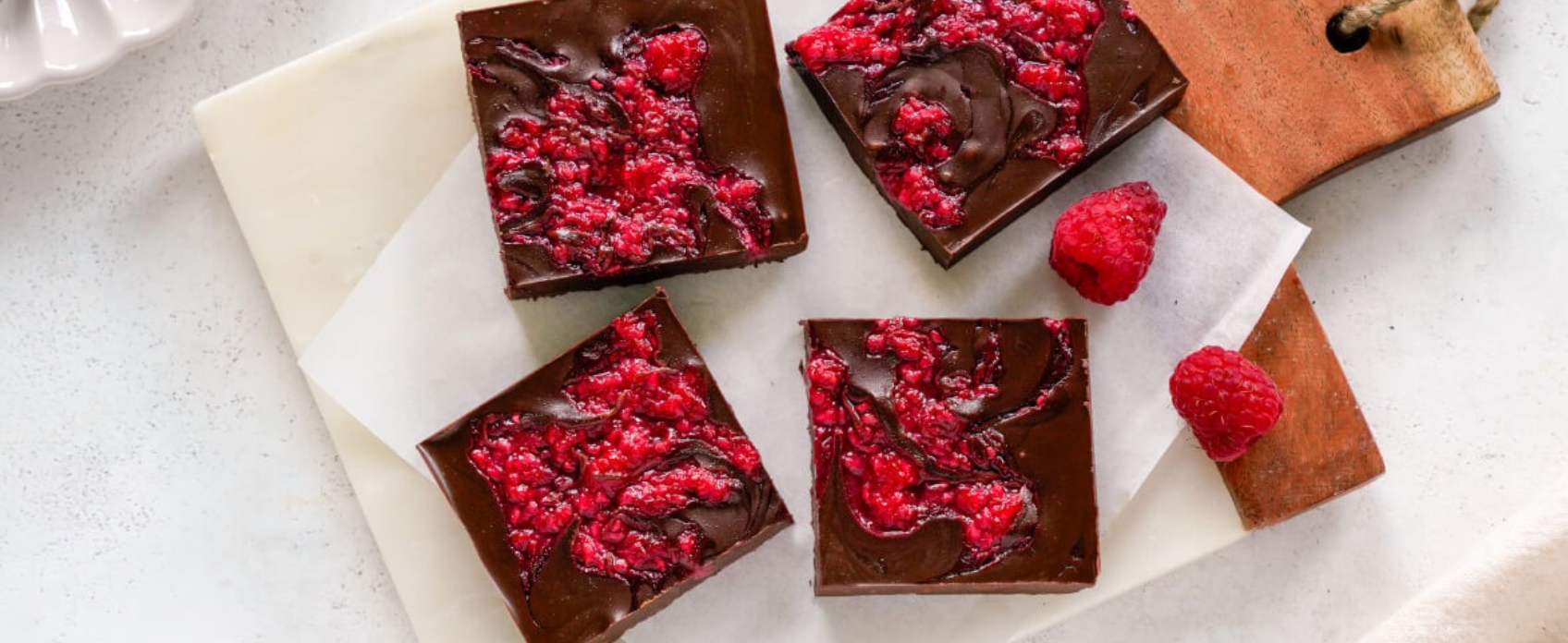 Raspberry Swirl Chocolate Fudge