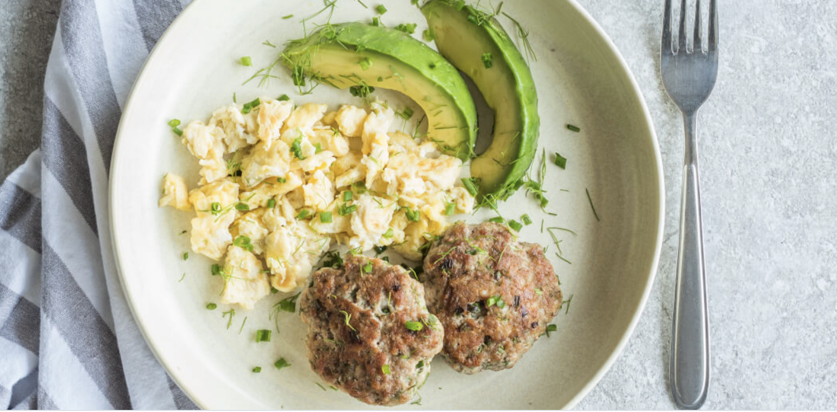 Homemade Breakfast Sausage Eggs Avocado