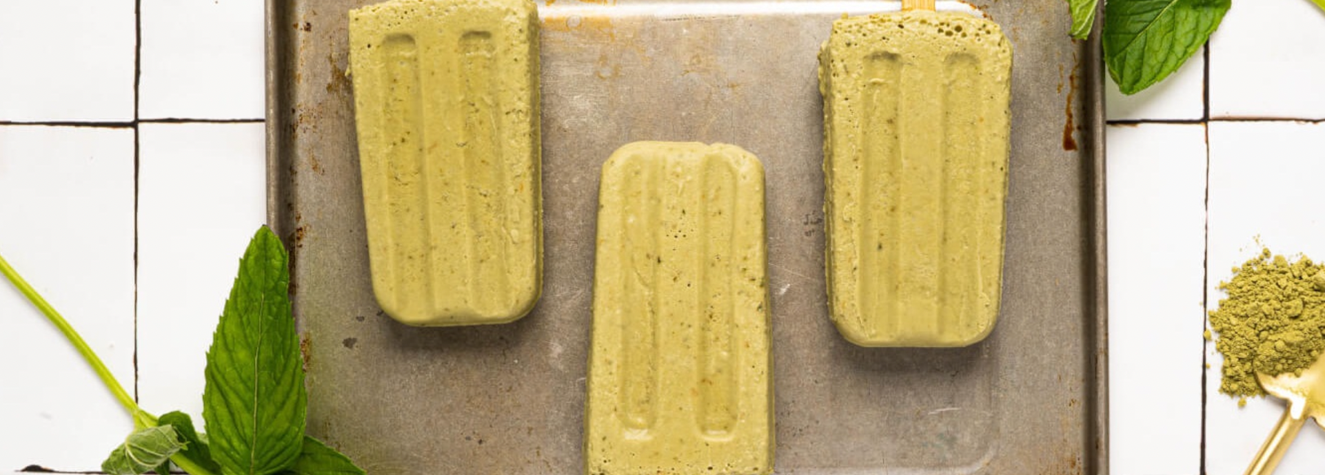 Vanilla Mint Matcha Creamsicles