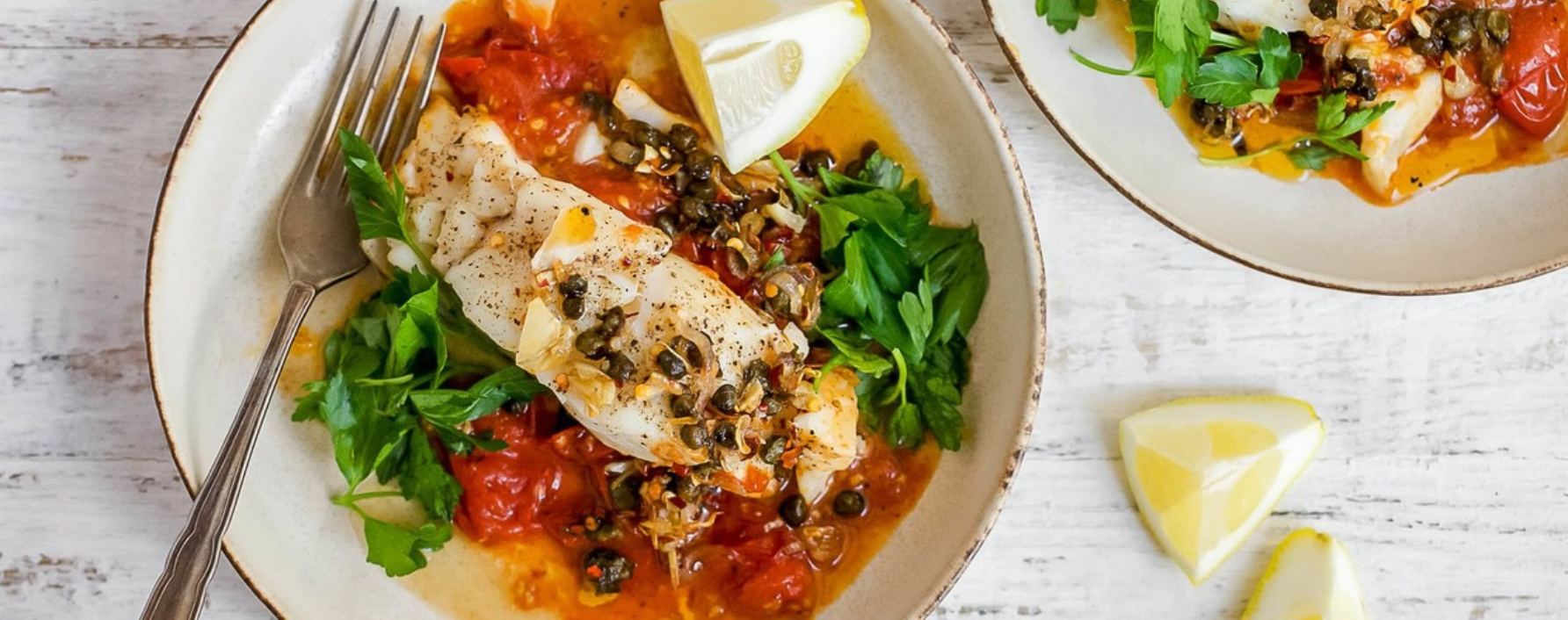 Mediterranean Cod With Roasted Tomatoes