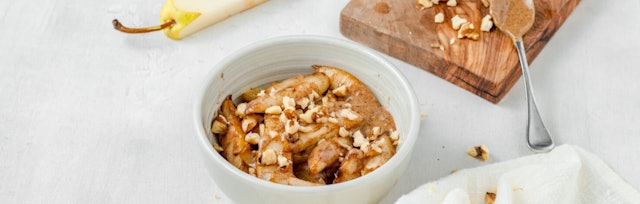 Warm Pears with Nut Butter