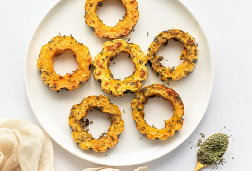 Herby Roasted Delicata Squash