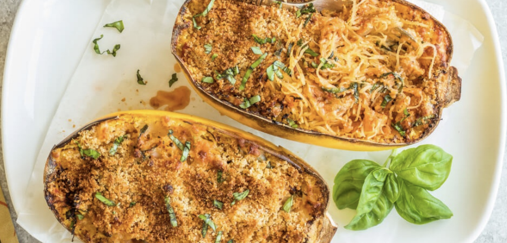 Air Fryer Spaghetti Squash Parmesan
