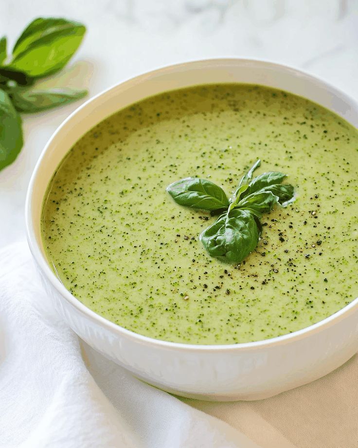 Cream of Broccoli, Kale & Spinach Soup
