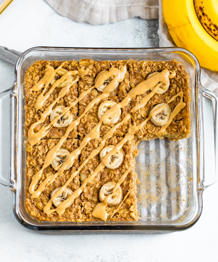 Peanut Butter Banana Oatmeal Bake