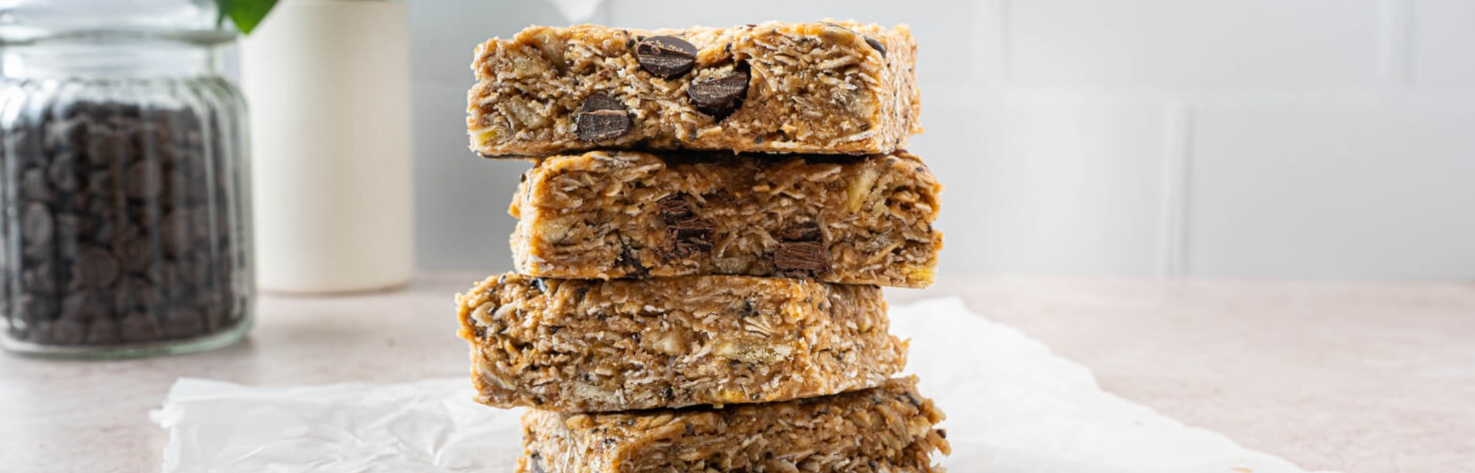 No Bake Peanut Butter Banana Oat Bars