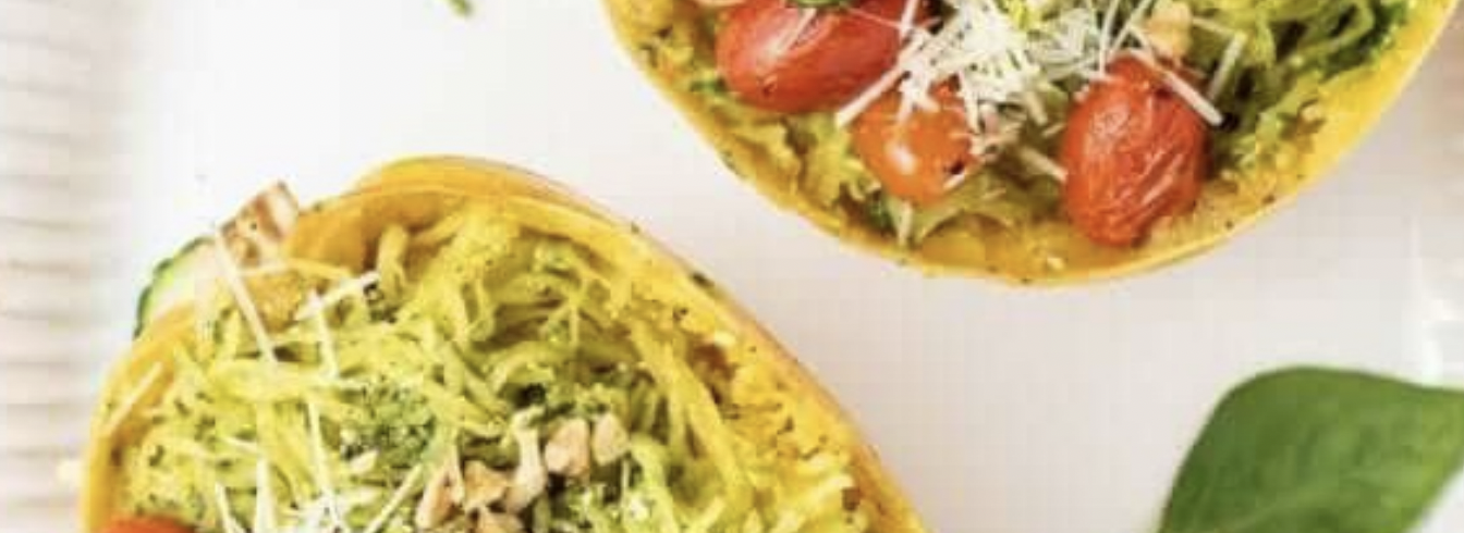 Chicken & Pesto Spaghetti Squash