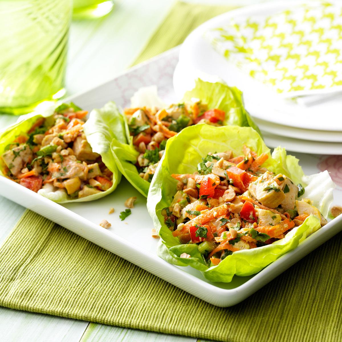 Grilled Chicken Caesar Lettuce Wraps