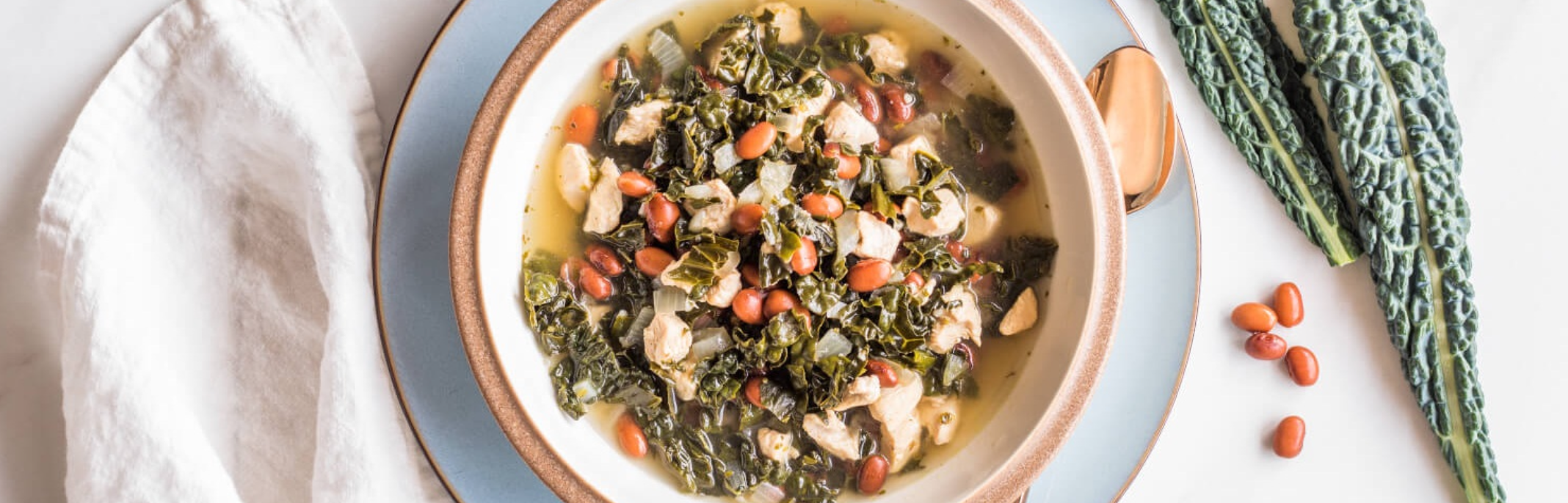 Chicken, Kale & Pinto Bean Soup