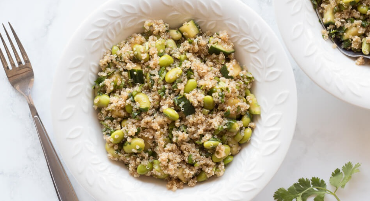 Edamame & Quinoa Salad with Maple Sesame Dressing