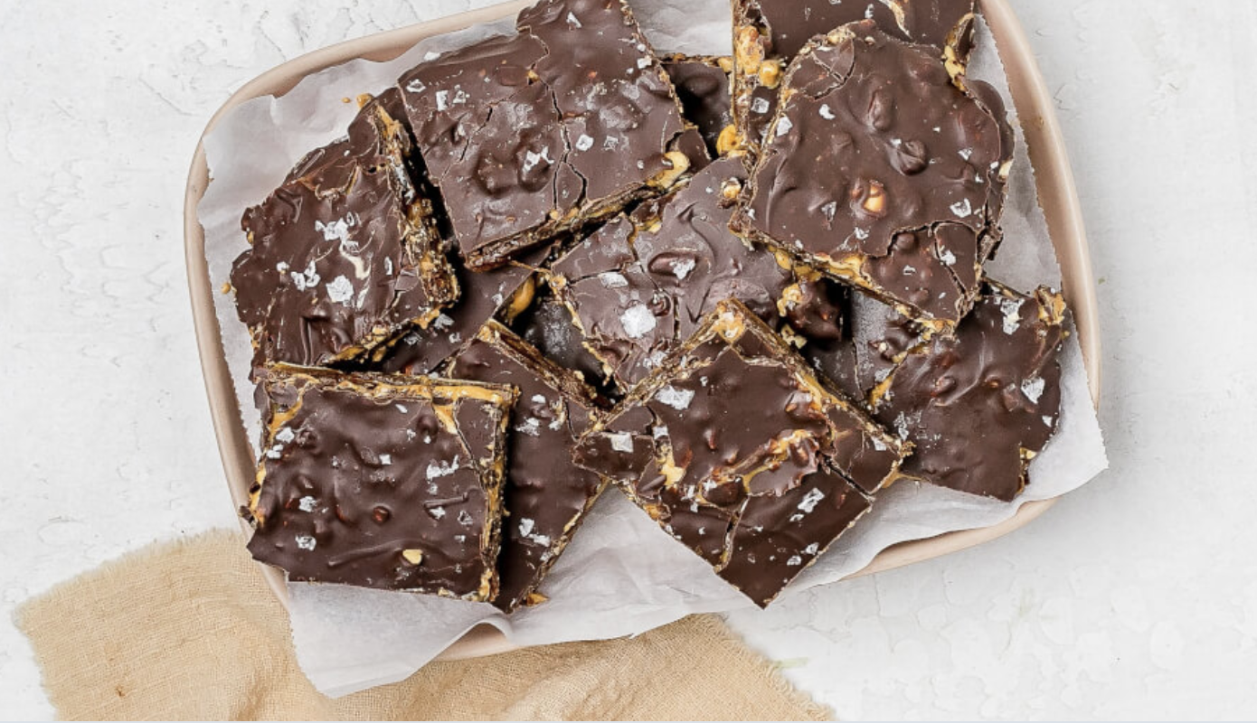 Peanut Butter Chocolate Date Bark