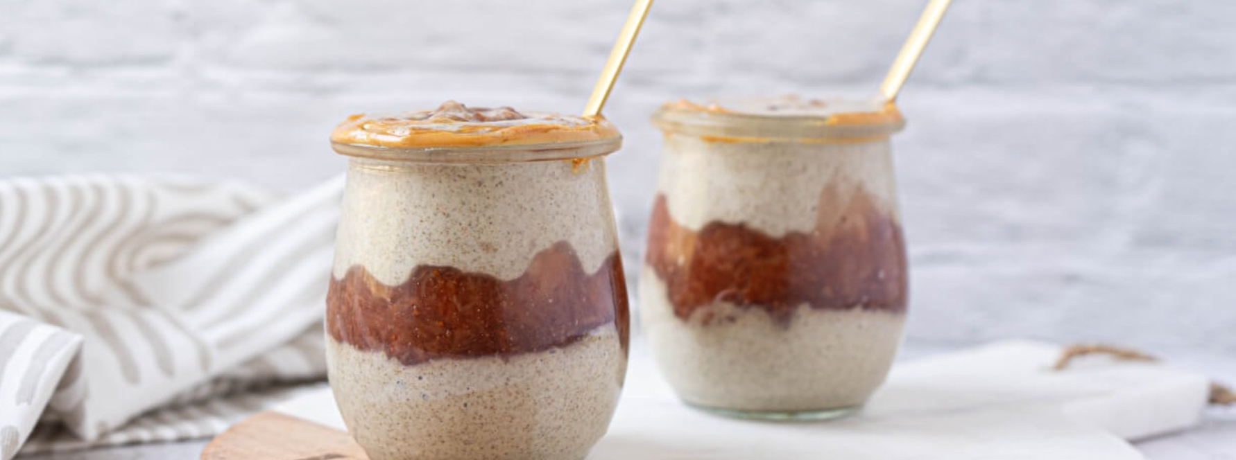 Peanut Butter Jam Blended Chia Pudding
