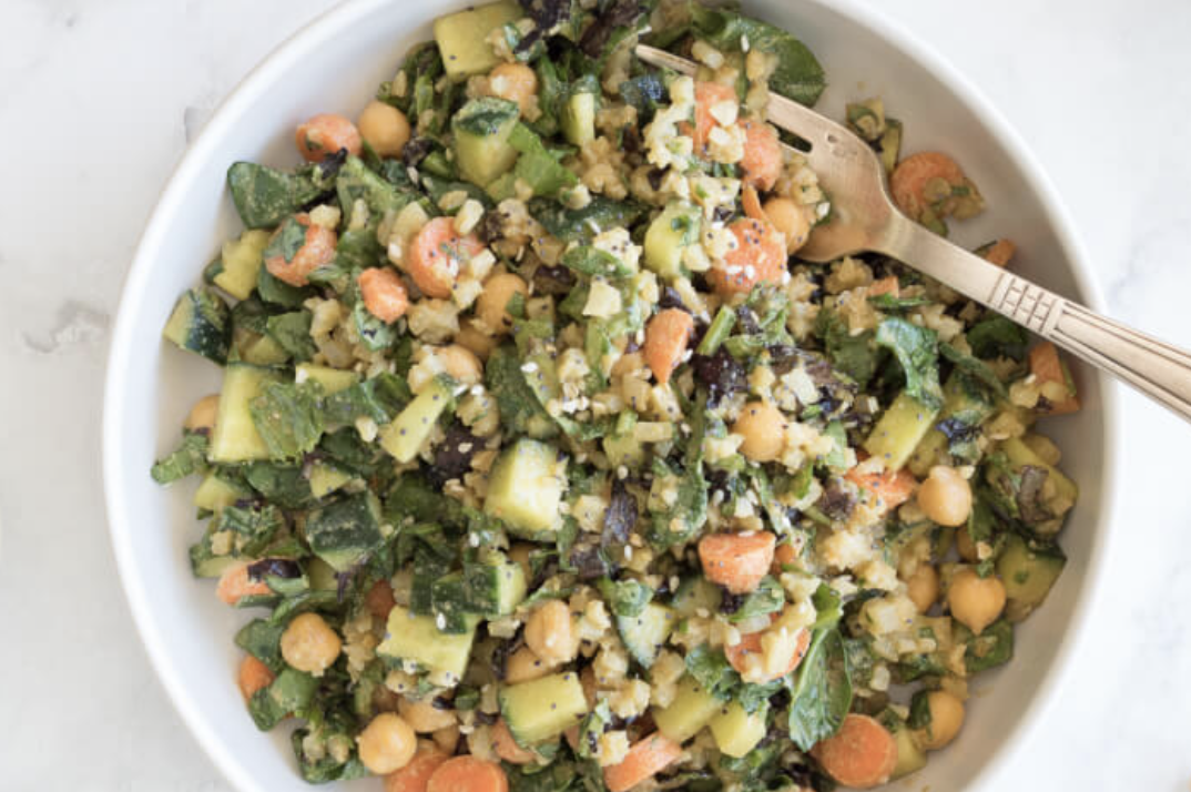 Chickpea & Tahini Sesame Chopped Salad