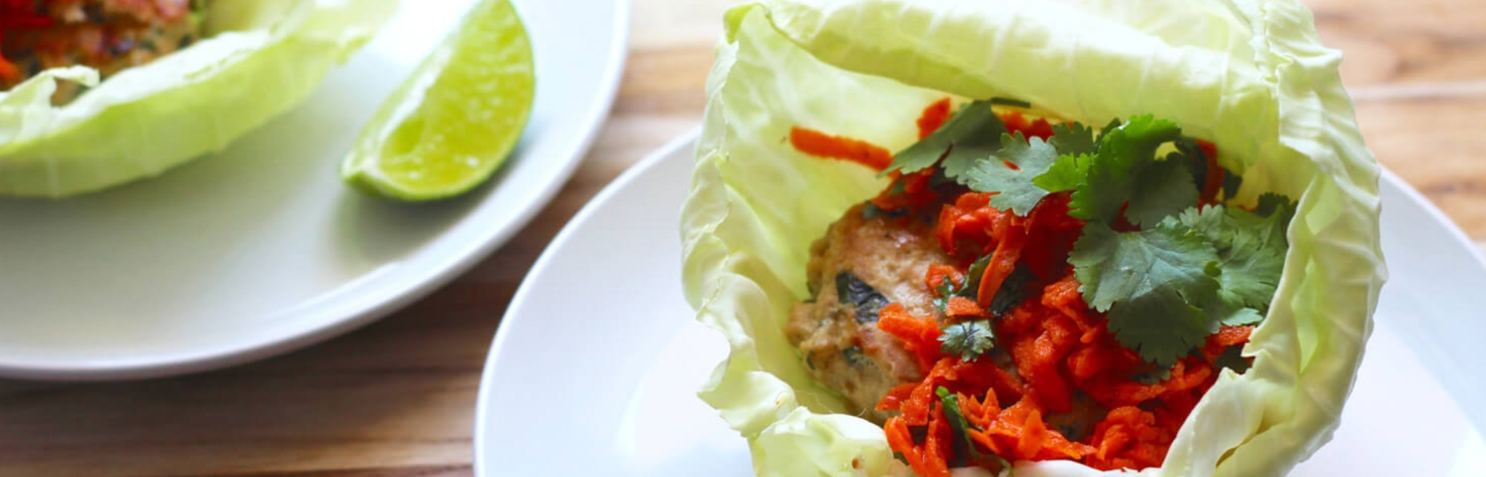 Thai Turkey Burgers with Almond Carrot Slaw