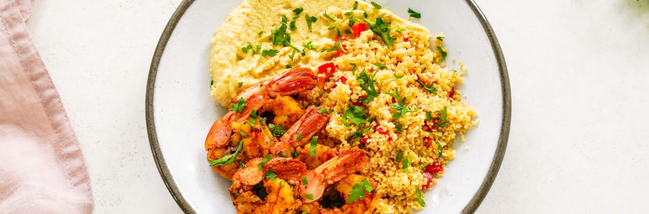 Shrimp, Hummus & Couscous Bowl