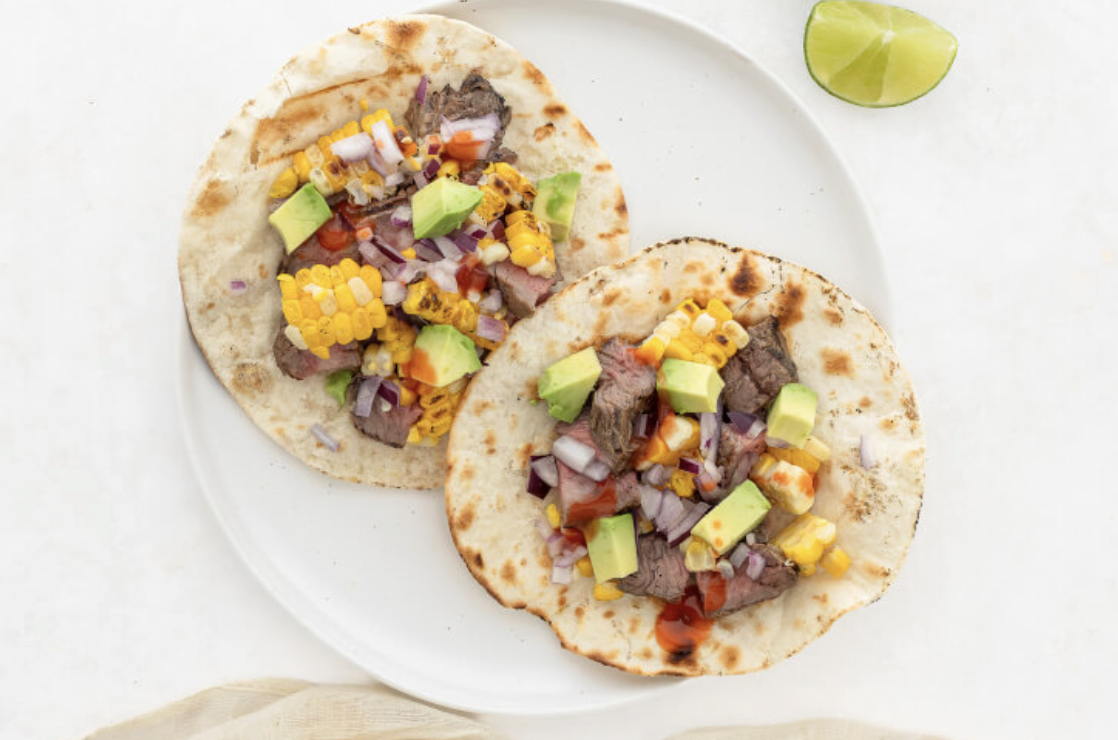 Grilled Corn Steak Tacos