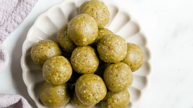 Vanilla Matcha Protein Balls