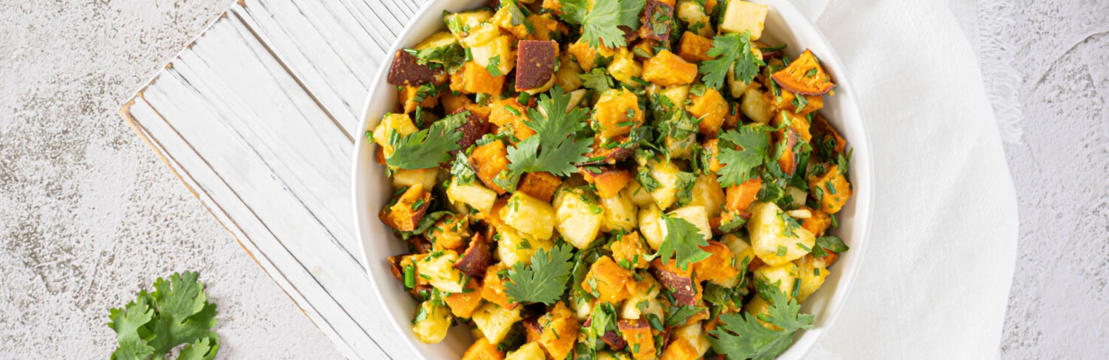 Sweet Potato, Pineapple & Cilantro Salad