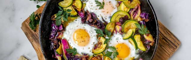 One Pan Curried Vegetables with Eggs
