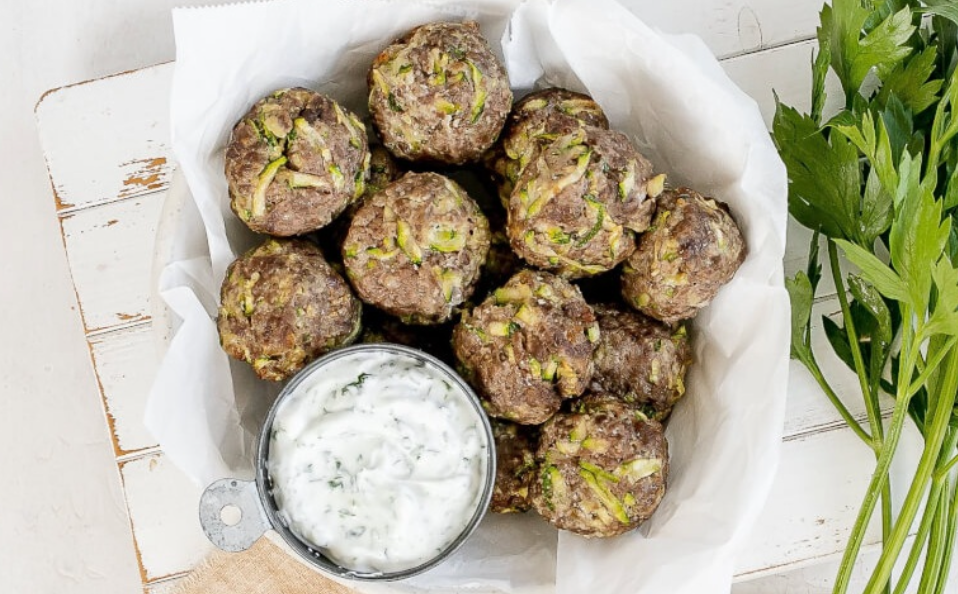 Air Fryer Beef & Zucchini Meatballs