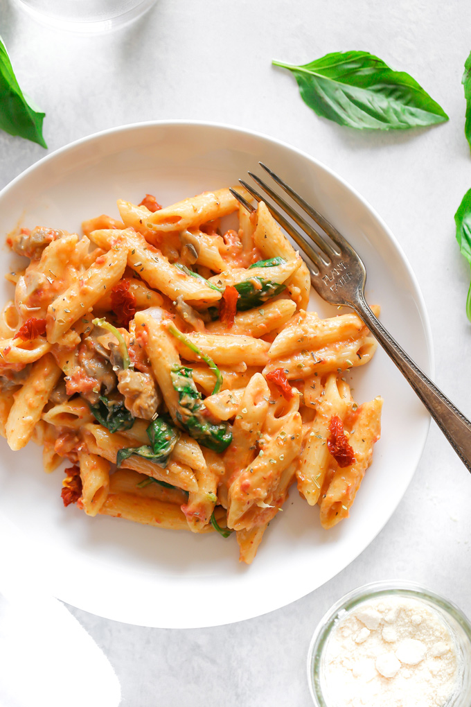 Creamy Sun Dried Tomato Pasta