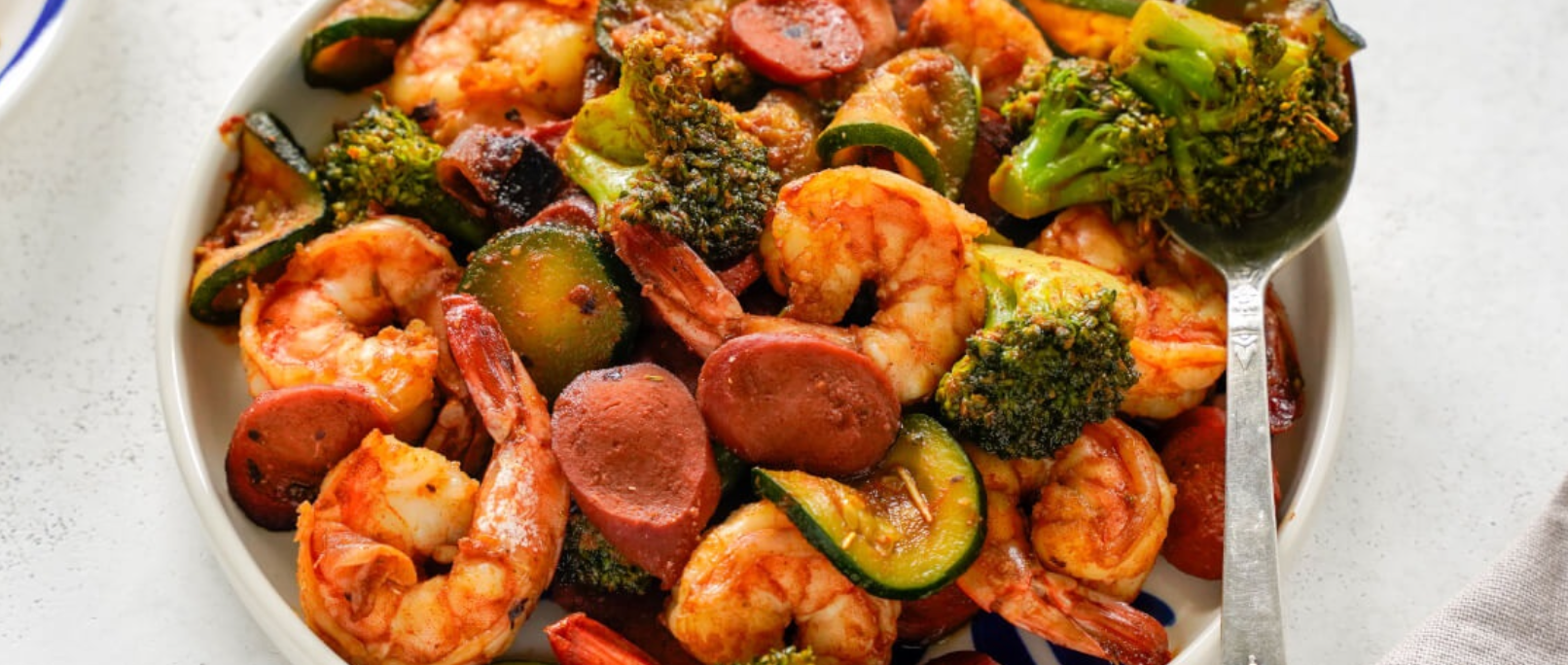 One Pan Cajun Shrimp & Sausage