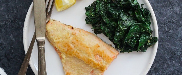 Almond Crusted Trout & Kale