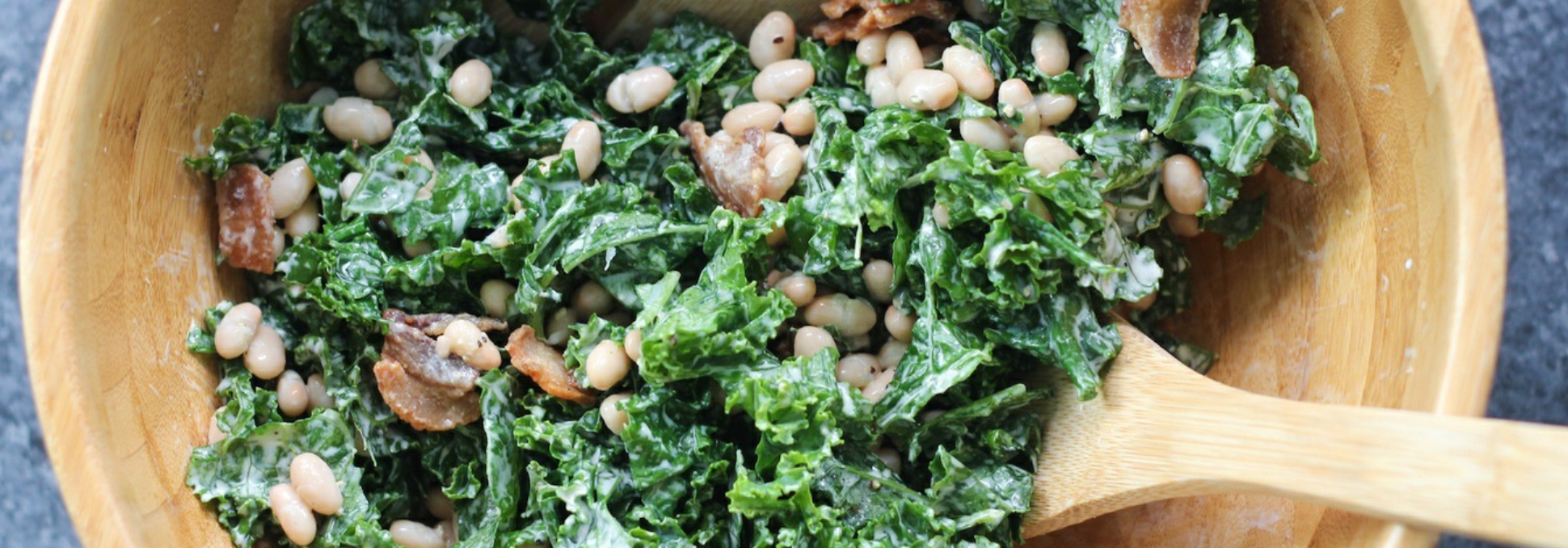 Kale & White Bean Caesar Salad