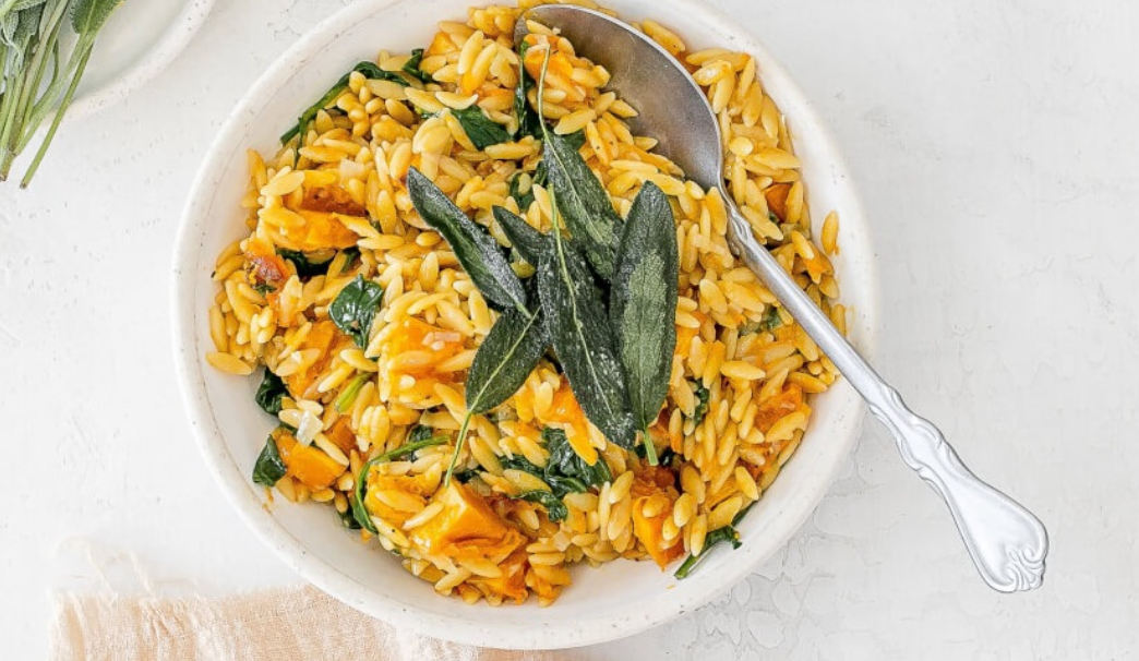 Butternut Squash Orzo with Sage