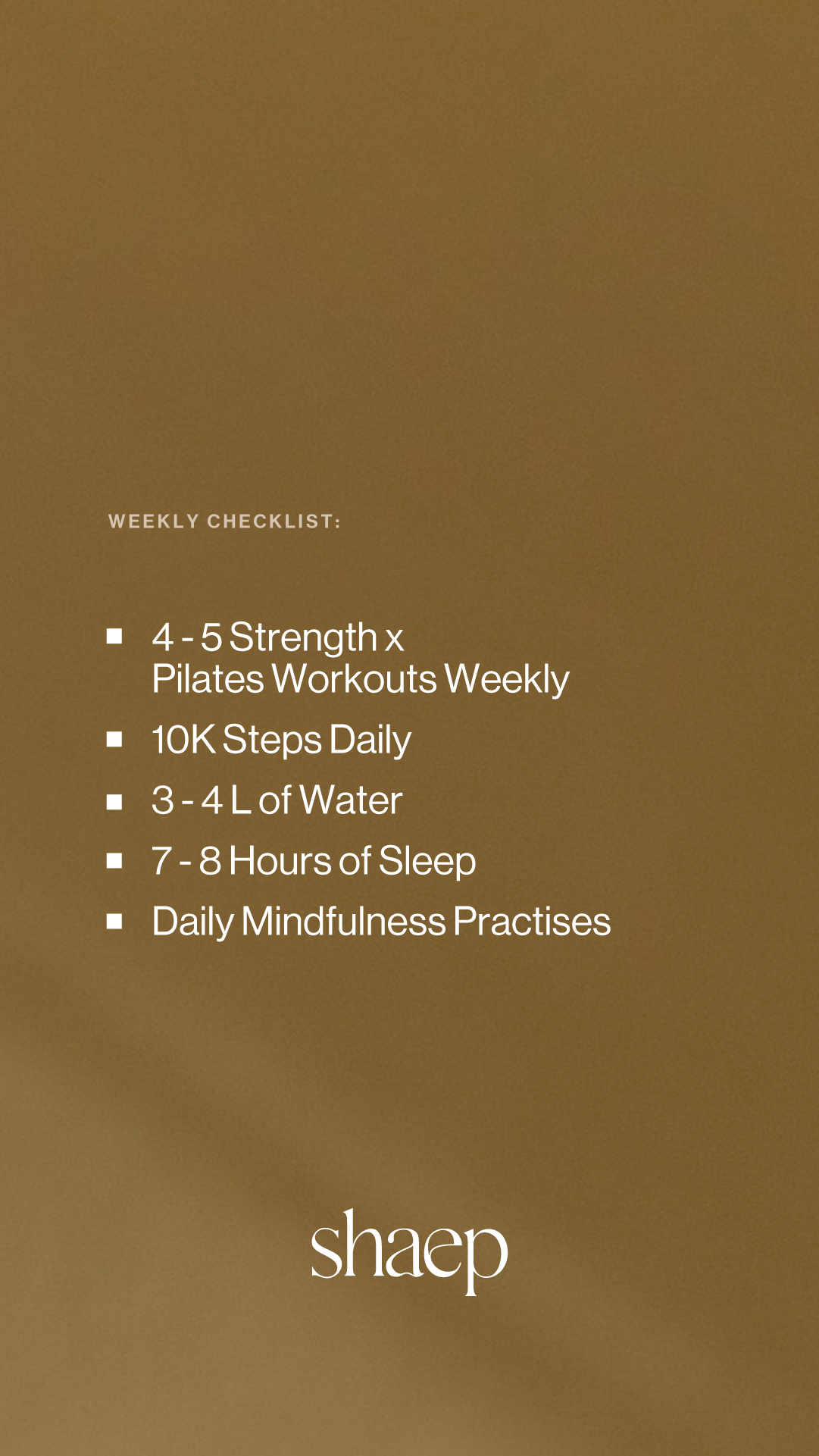 CHECKLIST: 60 Day Body Recomp