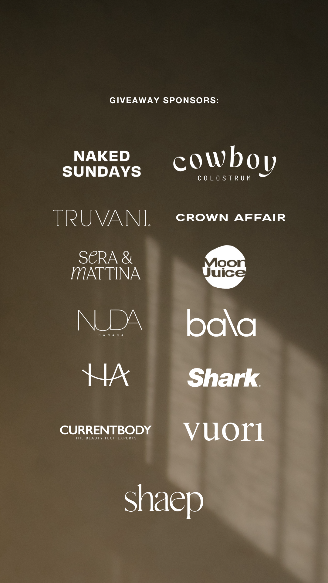 December Challenge: Giveaways Sponsors