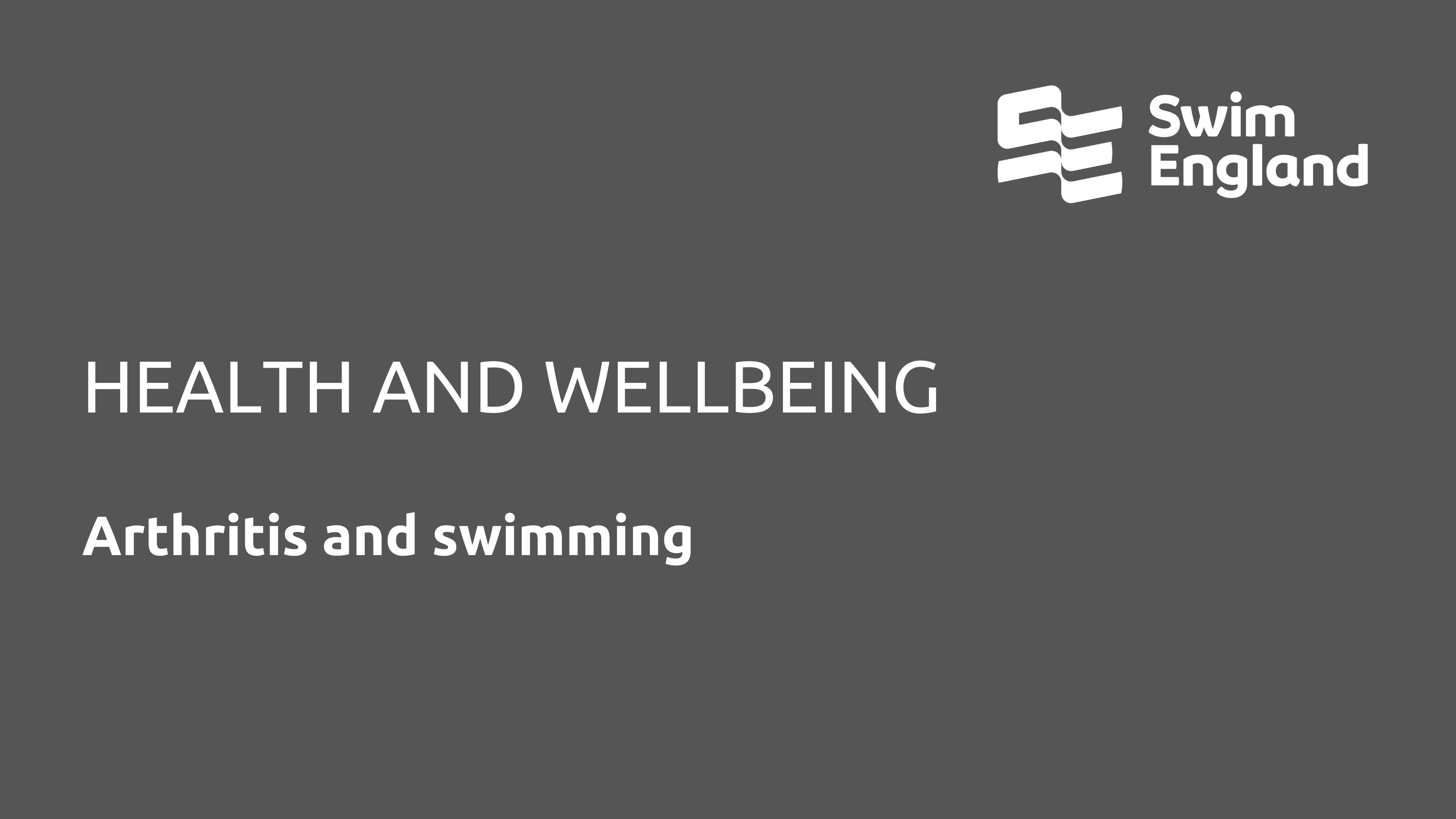 Arthritis and swimming