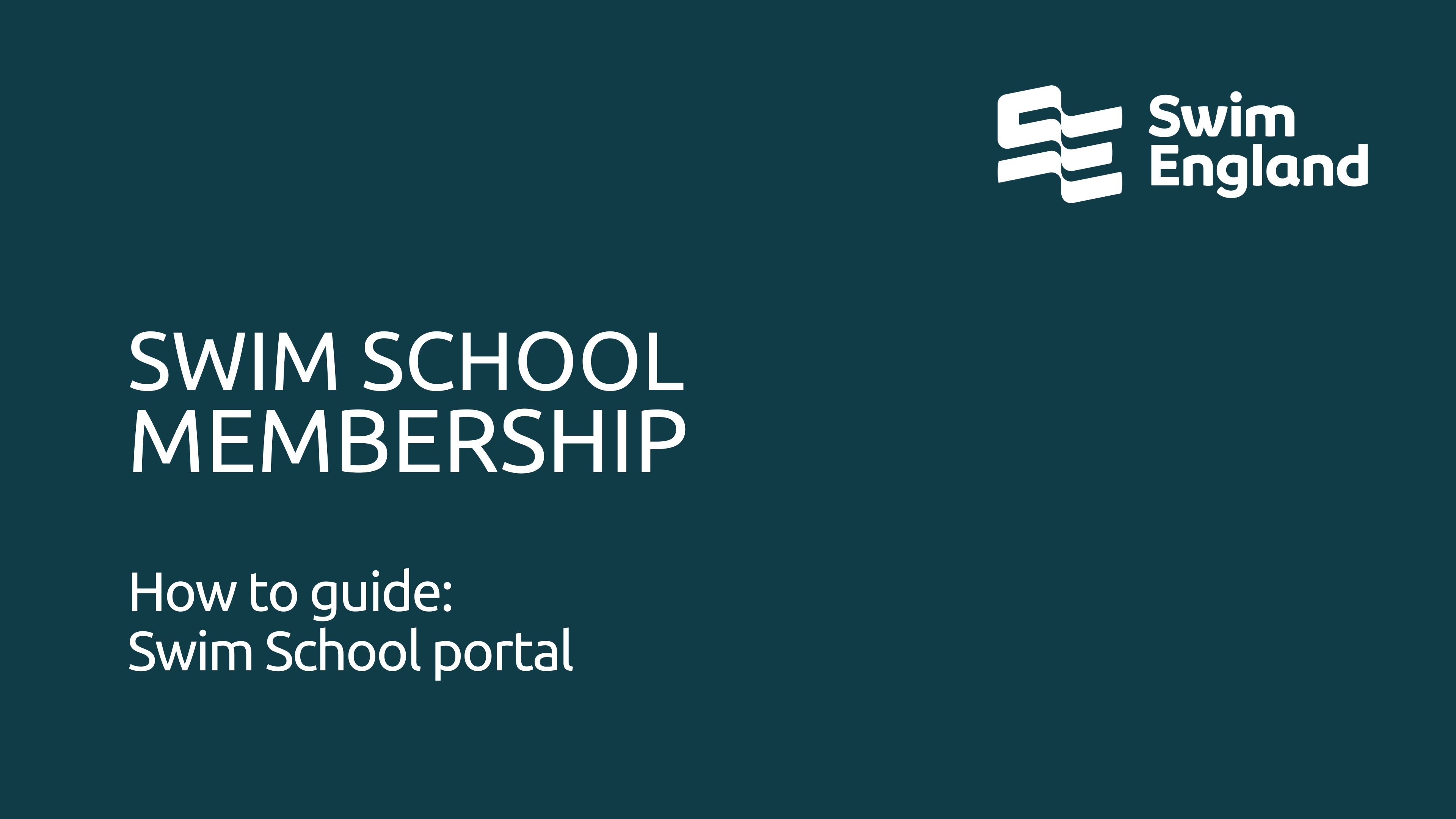 How to guide: Swim School Portal