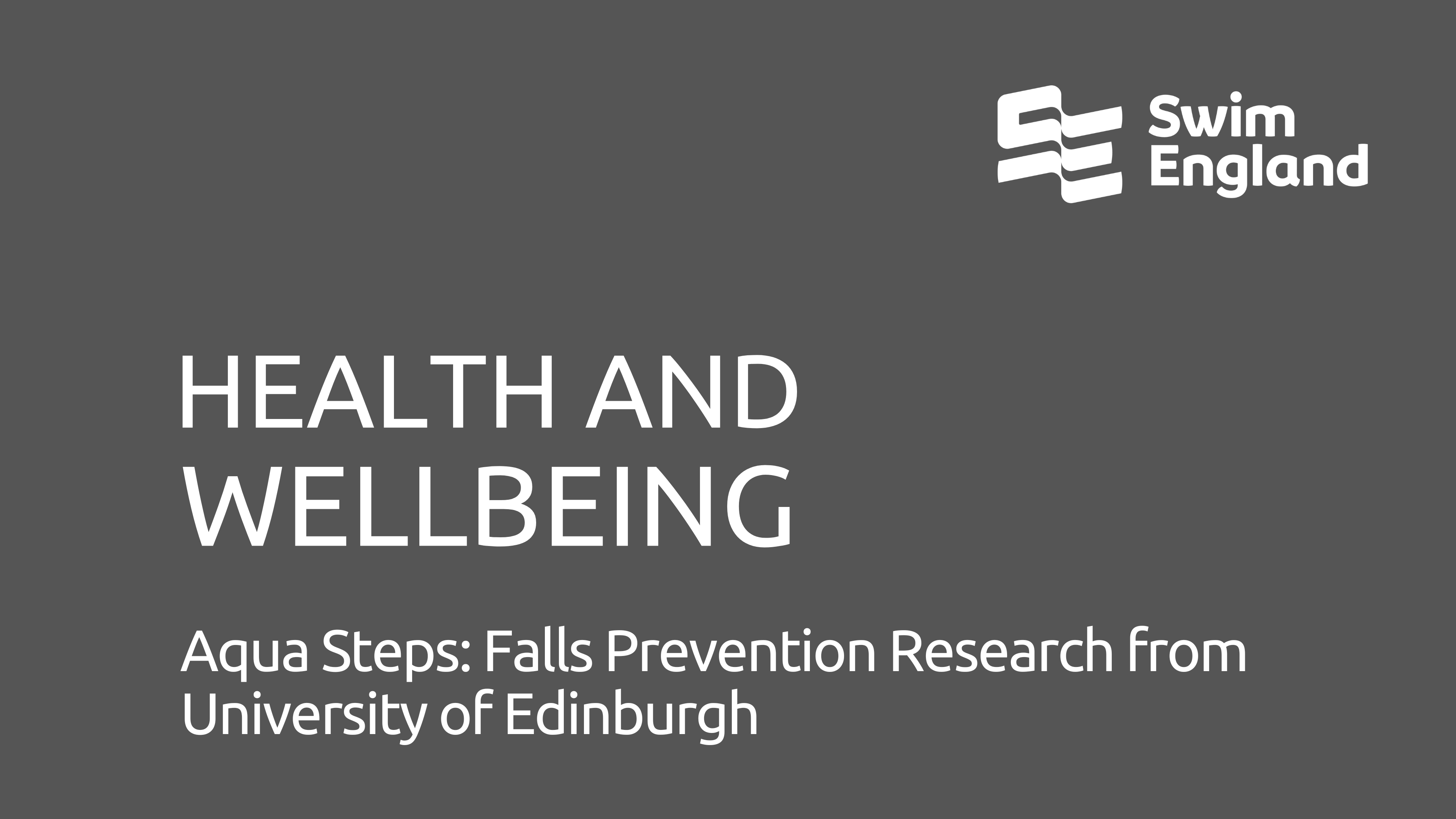 Aqua Steps: Falls Prevention Research from University of Edinburgh