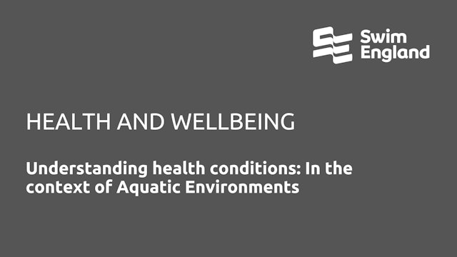Understanding health conditions: In the context of aquatic environments