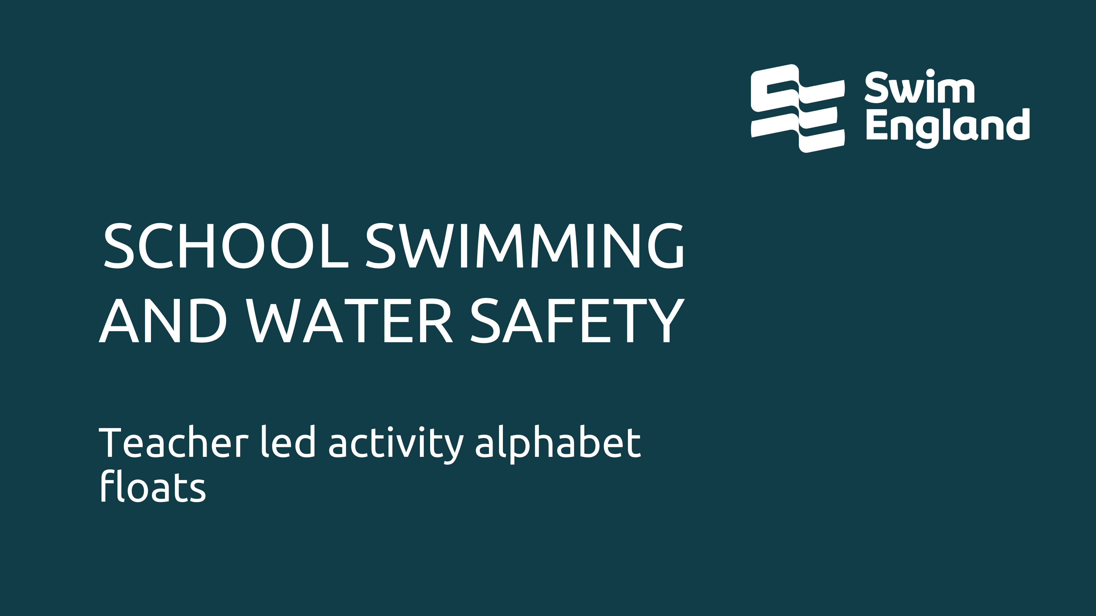 Teacher led activity alphabet floats