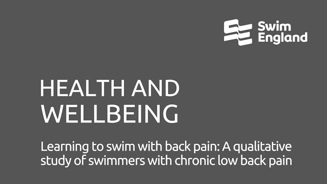 Learning to swim with back pain