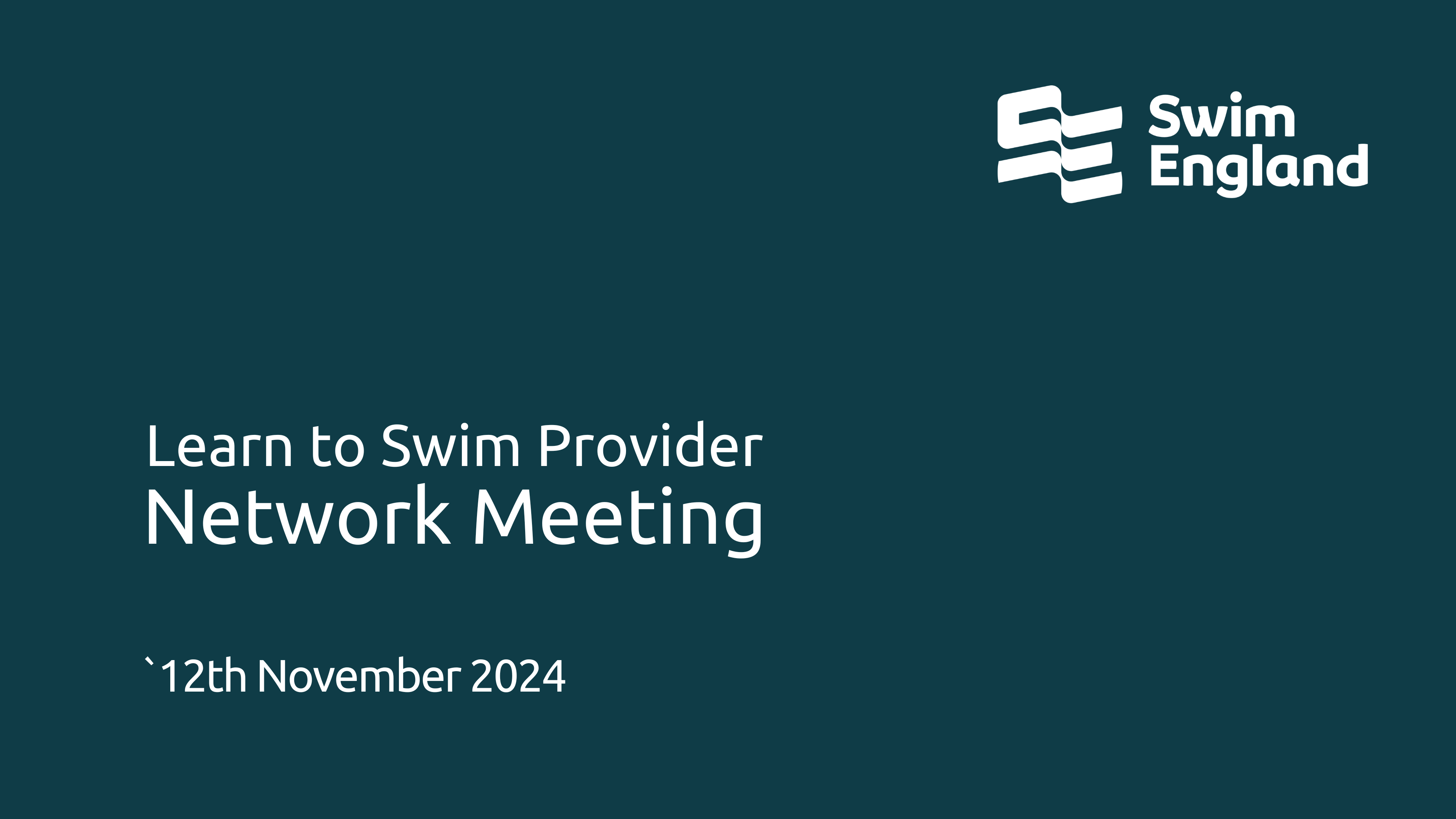 Learn to Swim Provider Network 12 November