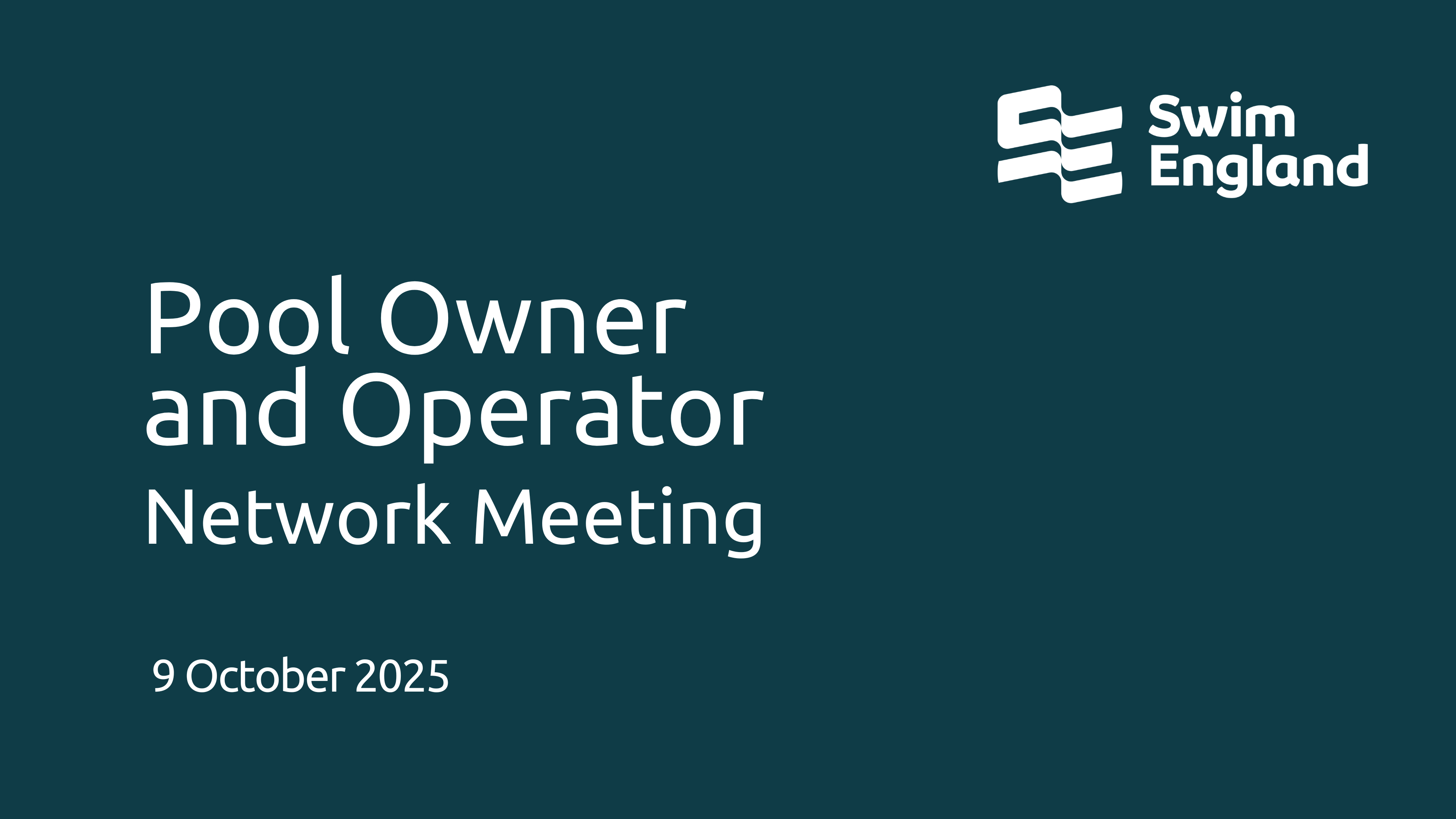 Pool Owner and Operator Network 9 October 2025
